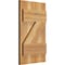 Ekena Millwork Joined Board-n-Batten Shutters w/Z-Bar, Rough Sawn Western Red Cedar, 10 3/4W x 18H, PR RBJ06Z11X018RWR - alternate 2